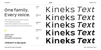 Kineks Text Font Poster 7