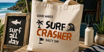 Surf Crasher Font Poster 4