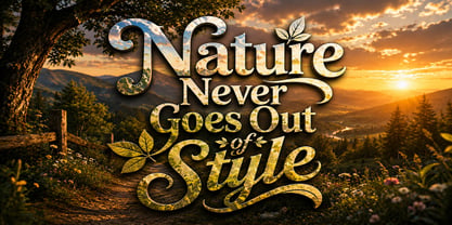 Nature Never Goes Out Of Style Font Poster 5