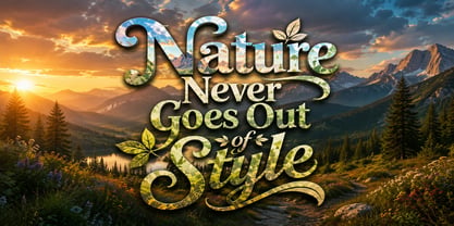 Nature Never Goes Out Of Style Font Poster 4