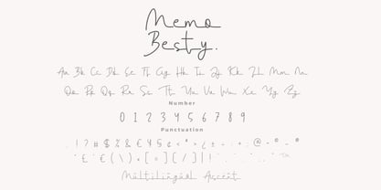 Memo Besty Font Poster 7