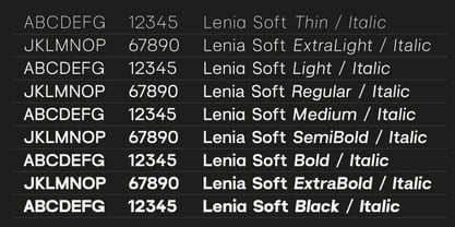 Lenia Soft Font Poster 2