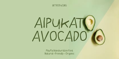 Alpukat Avocado Font Poster 1