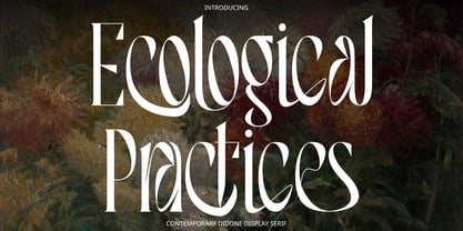 Ecological Practices Font Poster 1