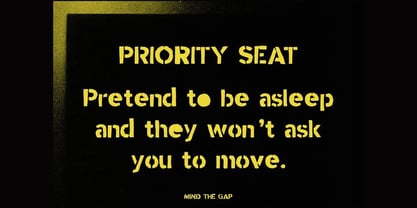 Mind The Gap Font Poster 3