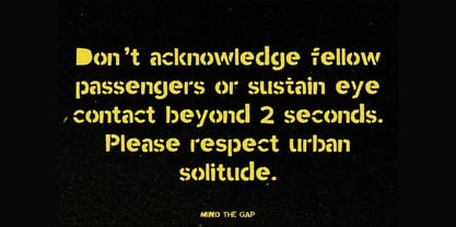 Mind The Gap Font Poster 5
