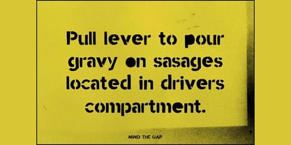 Mind The Gap Font Poster 2