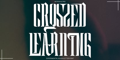 Crossed Learning Font Poster 1