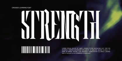 Crossed Learning Font Poster 2