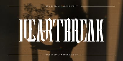 Crossed Learning Font Poster 6