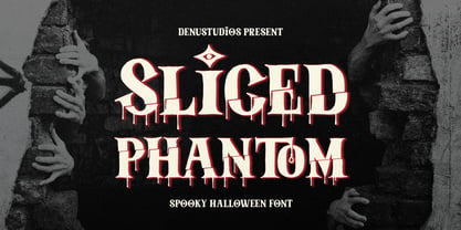 Sliced Phantom Font Poster 1