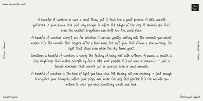 YJ Handful Of Sunshine Font Poster 11
