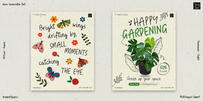 YJ Handful Of Sunshine Font Poster 3