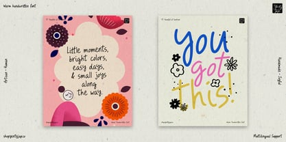 YJ Handful Of Sunshine Font Poster 9