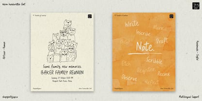 YJ Handful Of Sunshine Font Poster 7