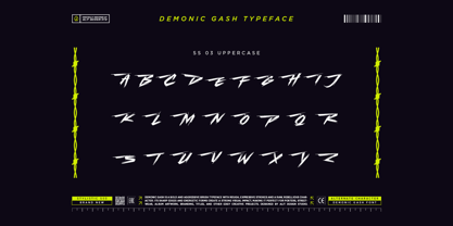 Demonic Gash Font Poster 12