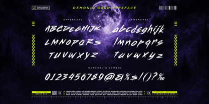 Demonic Gash Font Poster 2