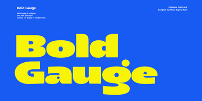 Bold Gauge Outline Font Poster 1