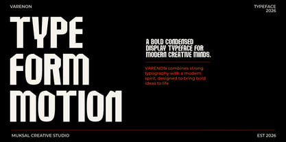 Varenon Font Poster 2
