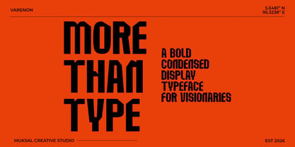Varenon Font Poster 5