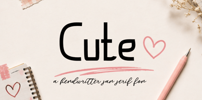 Cute Font Poster 1