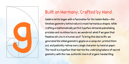 Goldera Write Font Poster 2