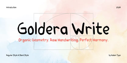 Goldera Write Font Poster 1