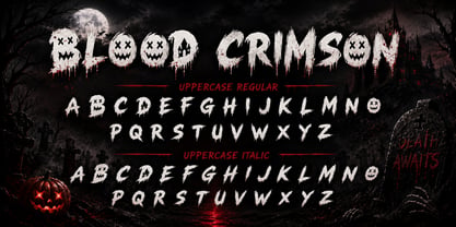 Blood Crimson Font Poster 7