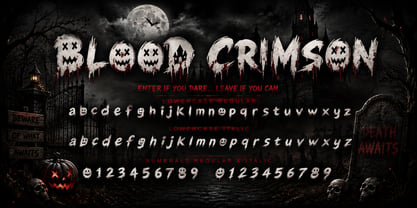 Blood Crimson Font Poster 8