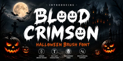 Blood Crimson Font Poster 1