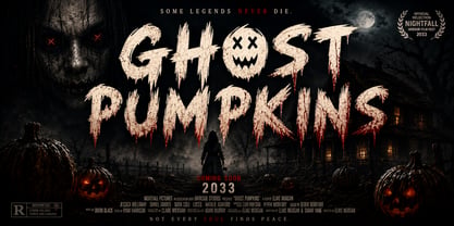 Blood Crimson Font Poster 4