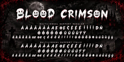 Blood Crimson Font Poster 10