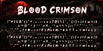 Blood Crimson Font Poster 9
