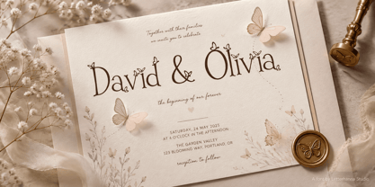 Adora Butterfly Font Poster 4