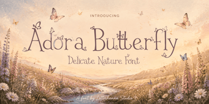 Adora Butterfly Font Poster 1