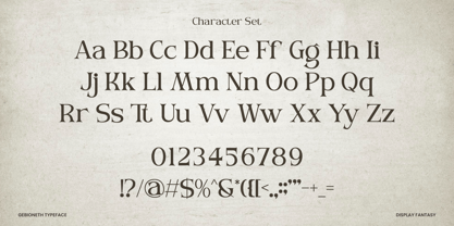 Gebioneth Font Poster 8