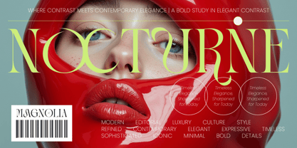 Magnolia Nocturne Font Poster 1