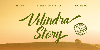 Velindra Story Font Poster 1