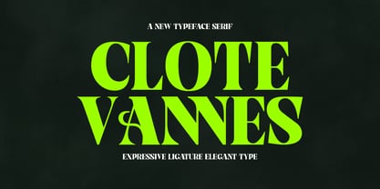 Clote Vannes Font Poster 1