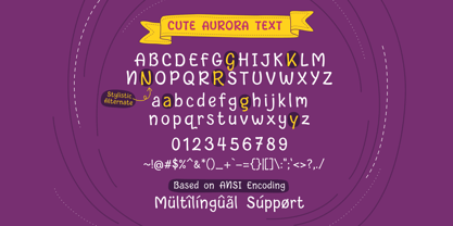Cute Aurora Font Poster 5