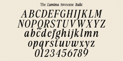 The Lumina Awesome Font Poster 12