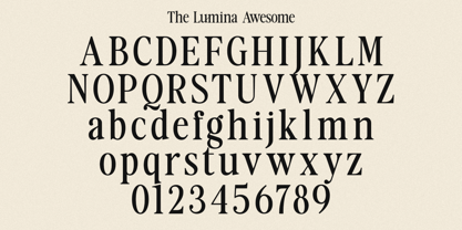 The Lumina Awesome Font Poster 11