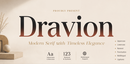 Dravion Serif Font Poster 1