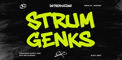 Strum Genks Font Poster 1