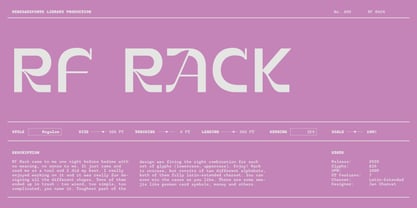 RF Rack Font Poster 1