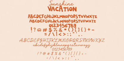 Sunshine Vacation Font Poster 7