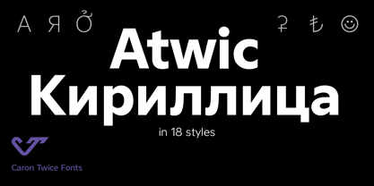 Atwic Cyrillic Font Poster 1