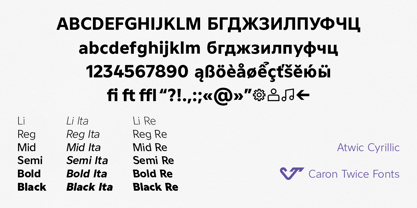 Atwic Cyrillic Font Poster 15