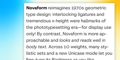 Novaform Font Poster 3