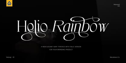 Helio Rainbow Serif Font Poster 1
